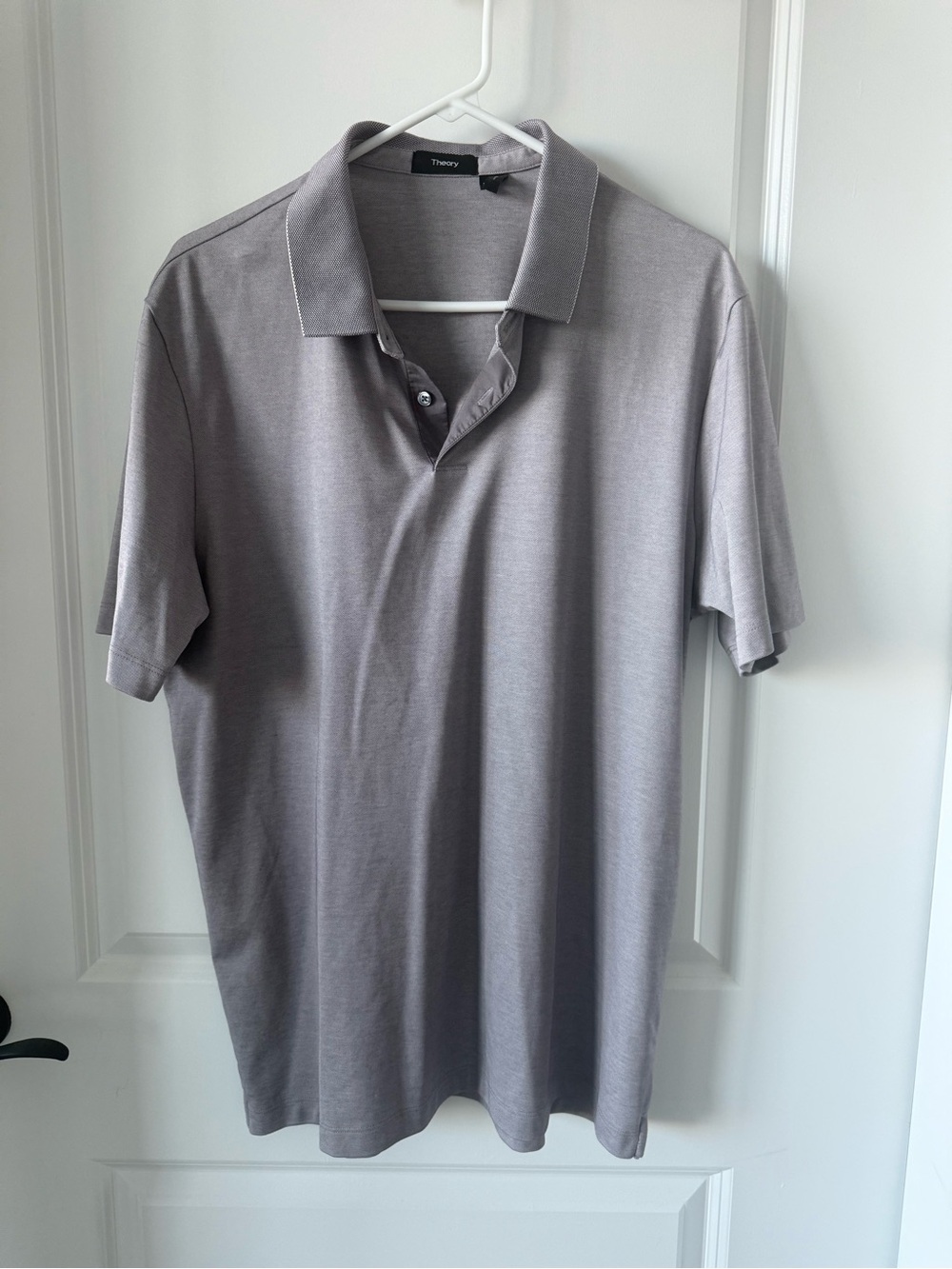 Theory Men's Light Gray Polo Shirt